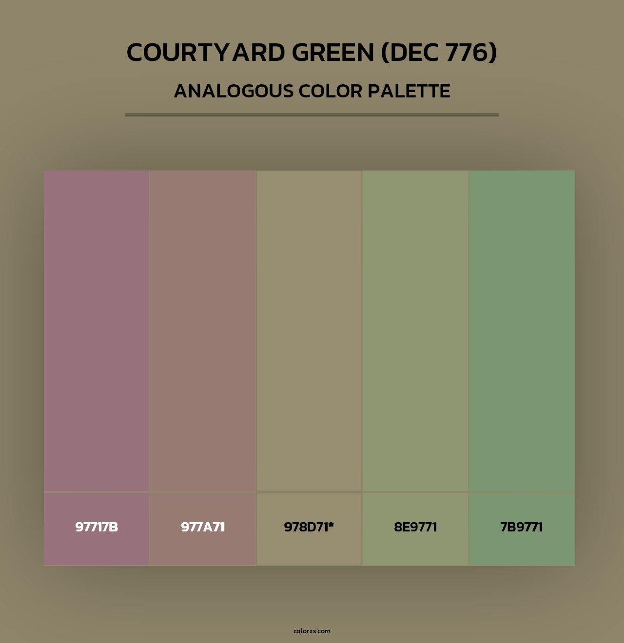 Courtyard Green (DEC 776) - Analogous Color Palette
