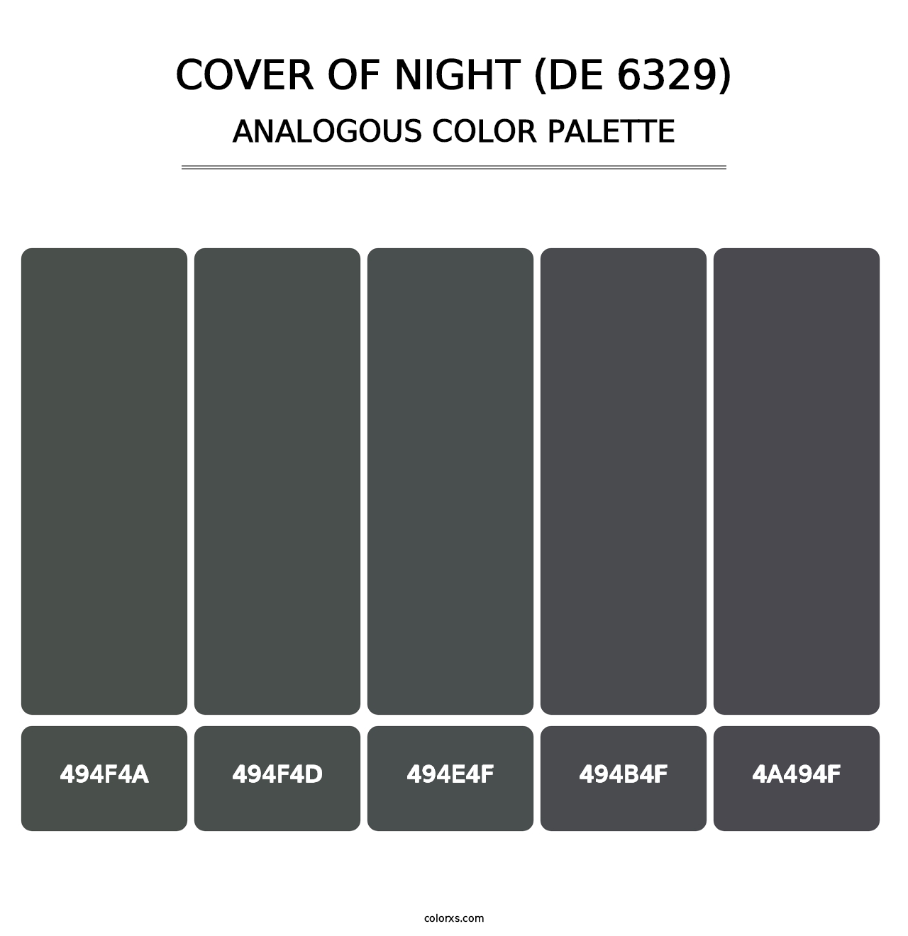 Cover of Night (DE 6329) - Analogous Color Palette