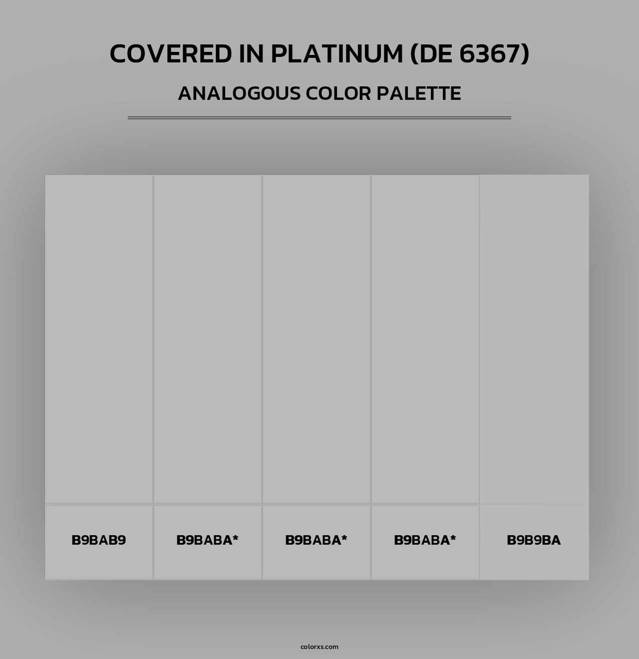 Covered in Platinum (DE 6367) - Analogous Color Palette