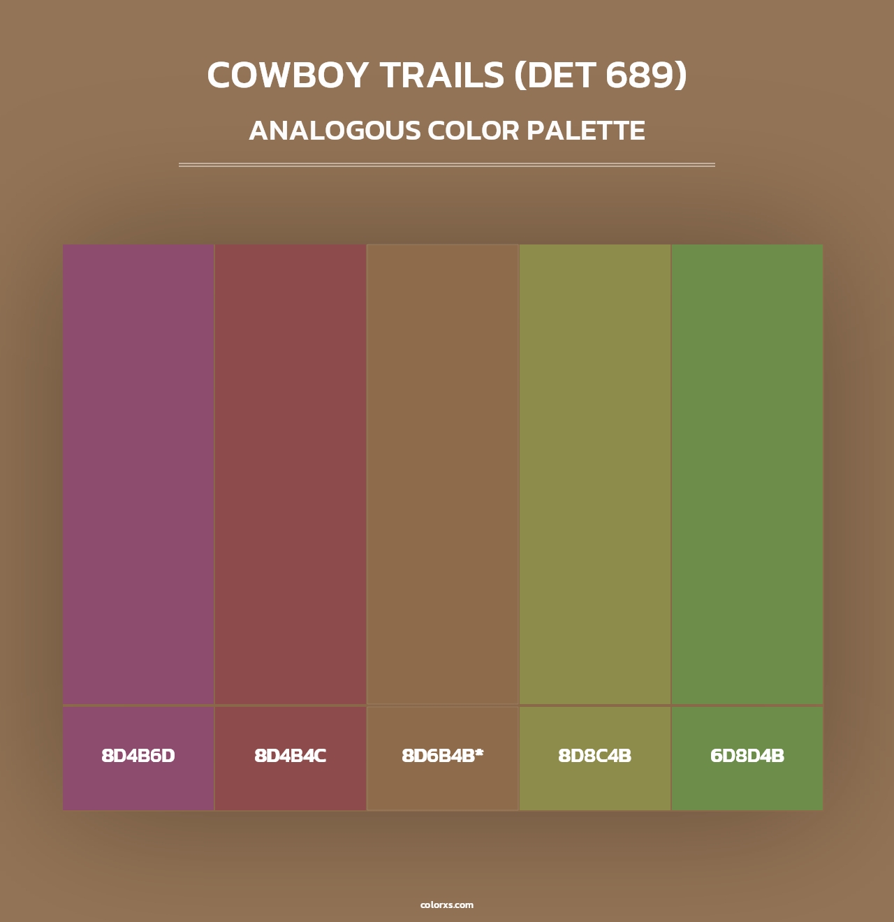 Cowboy Trails (DET 689) - Analogous Color Palette