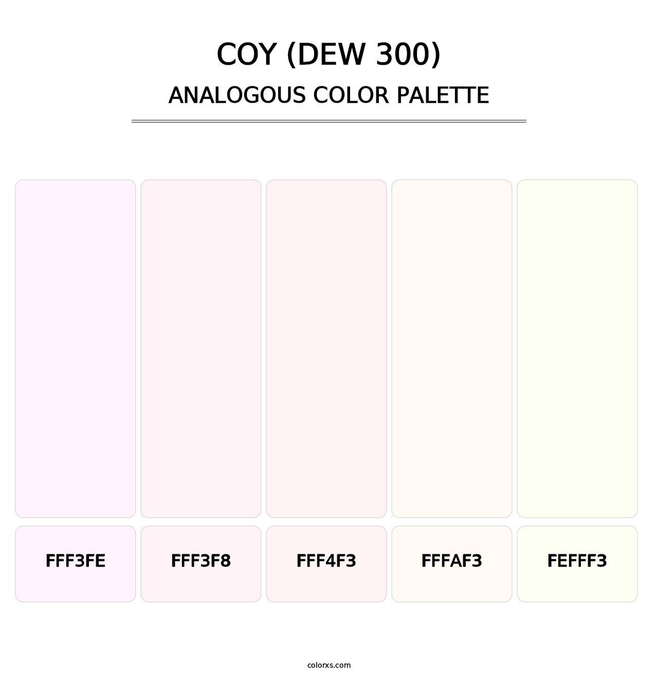 Coy (DEW 300) - Analogous Color Palette