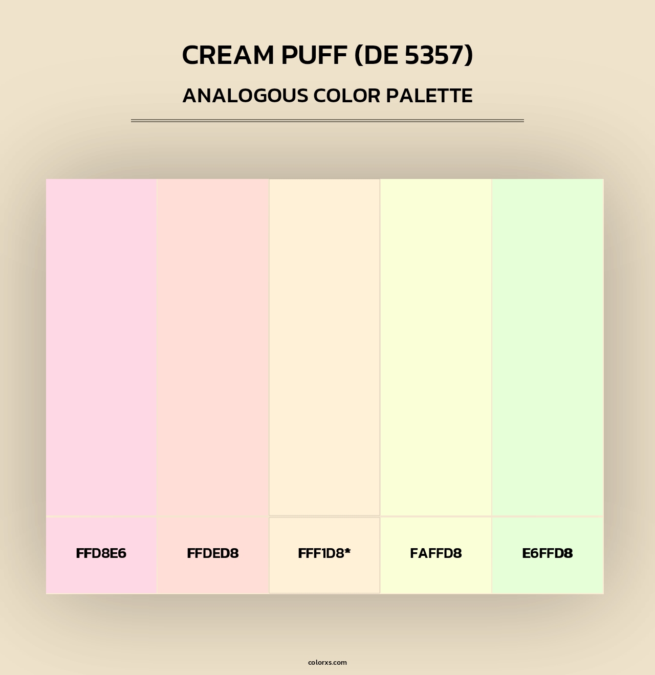 Cream Puff (DE 5357) - Analogous Color Palette
