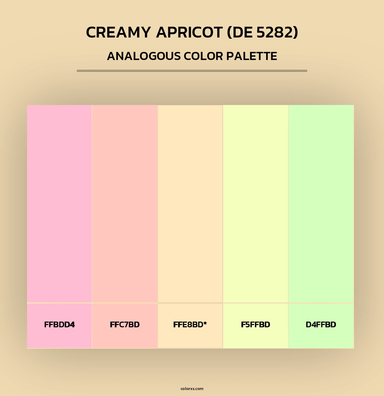 Creamy Apricot (DE 5282) - Analogous Color Palette