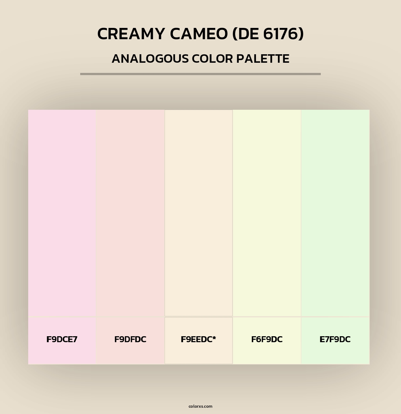Creamy Cameo (DE 6176) - Analogous Color Palette