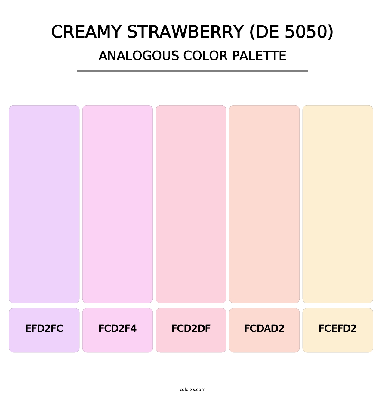 Creamy Strawberry (DE 5050) - Analogous Color Palette