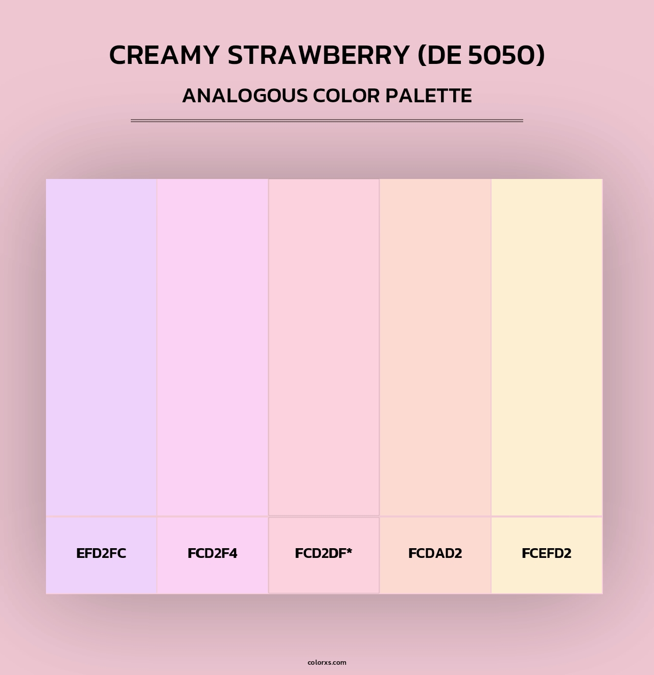 Creamy Strawberry (DE 5050) - Analogous Color Palette