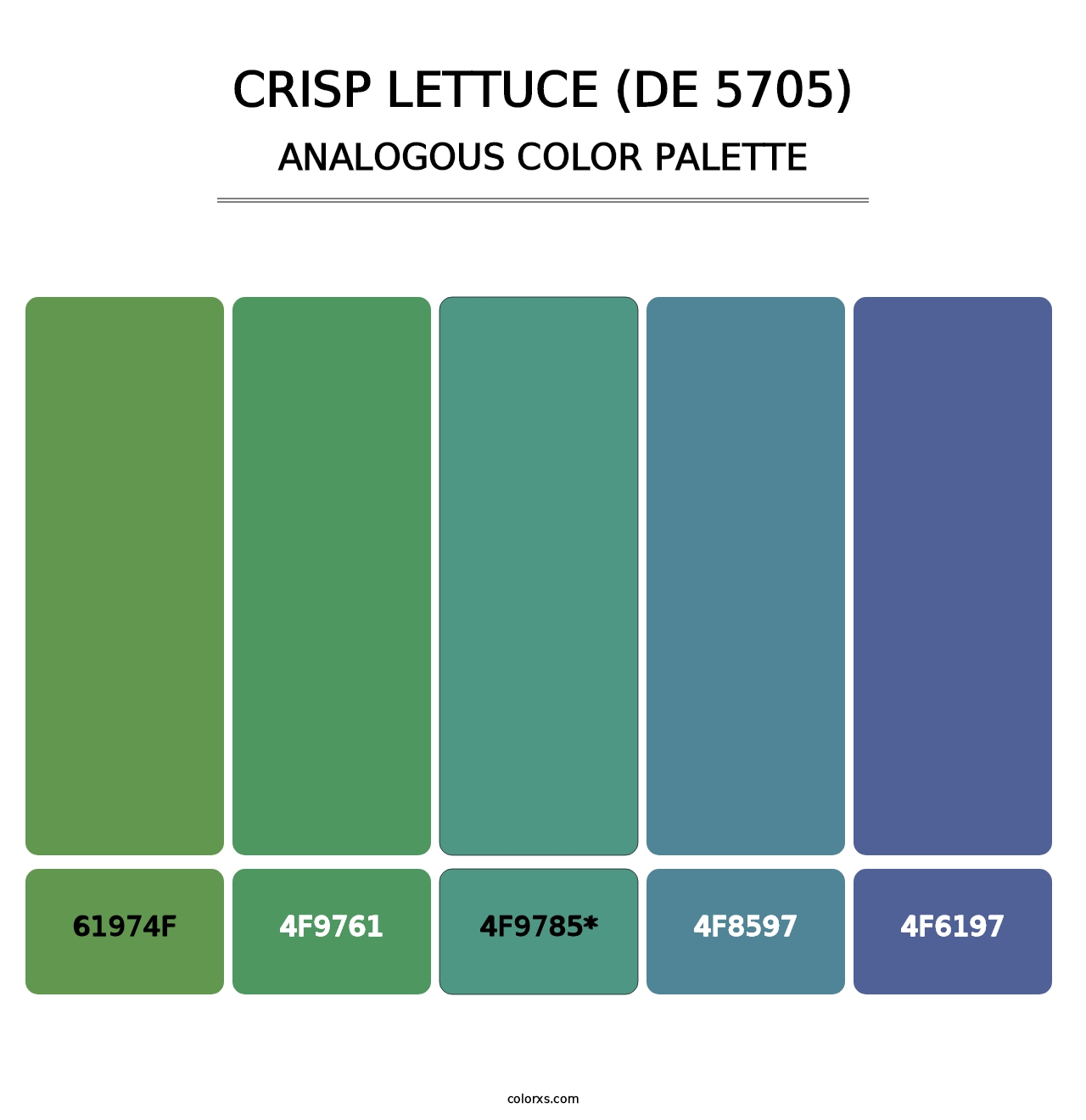 Crisp Lettuce (DE 5705) - Analogous Color Palette