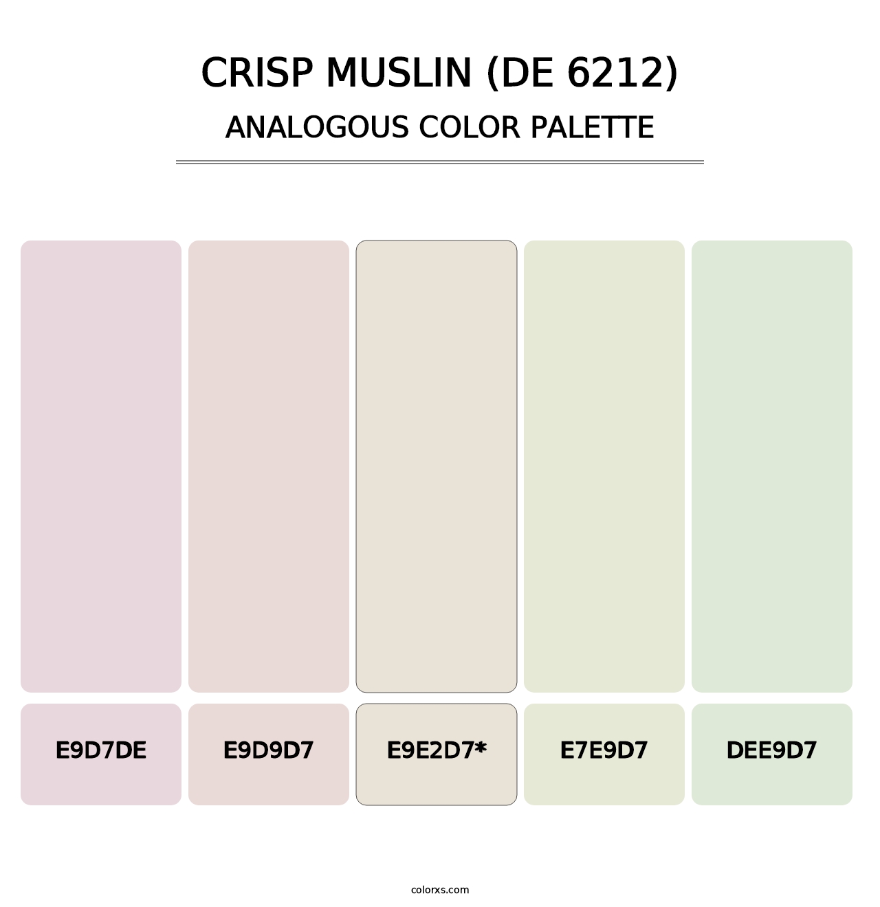 Crisp Muslin (DE 6212) - Analogous Color Palette