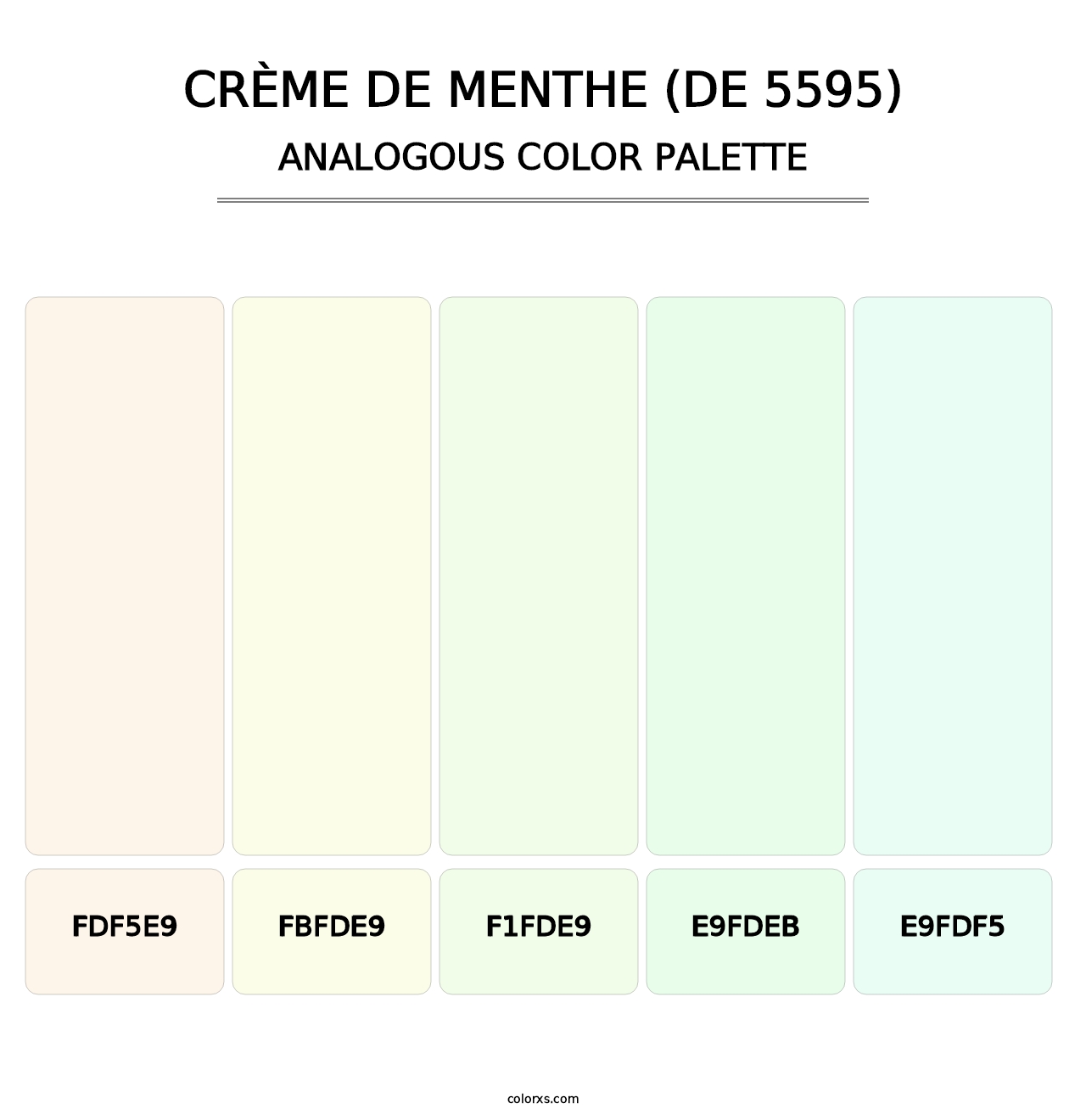 Crème de Menthe (DE 5595) - Analogous Color Palette