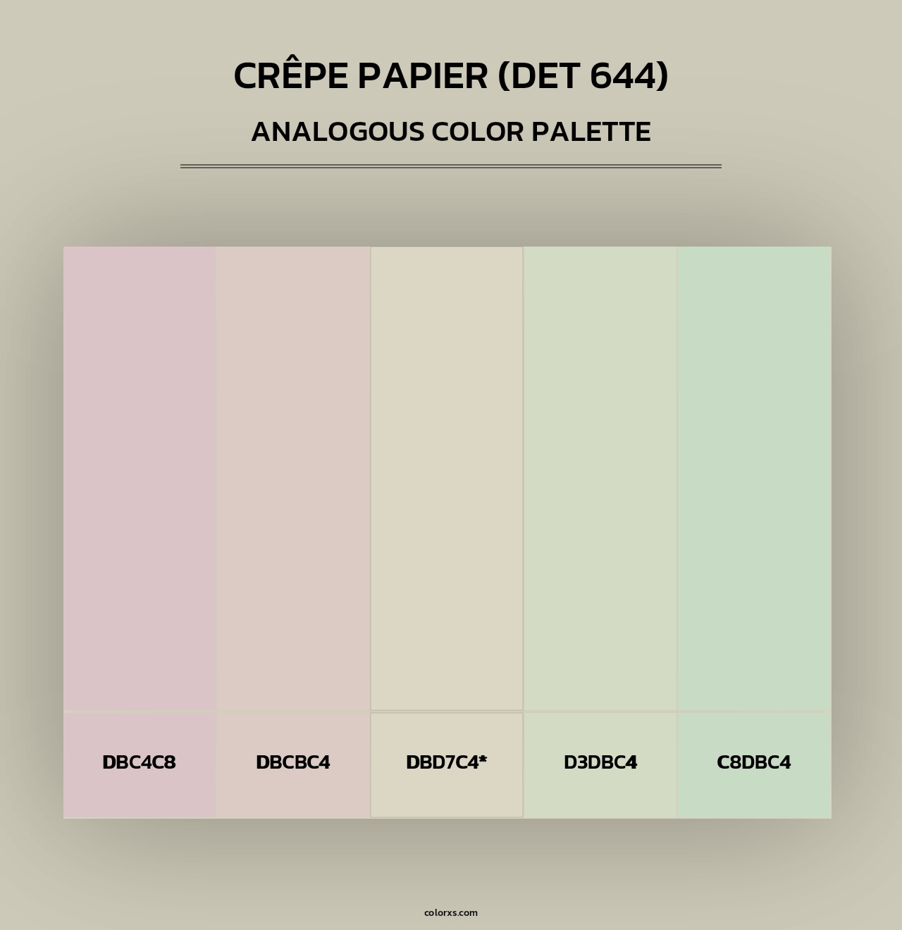 Crêpe Papier (DET 644) - Analogous Color Palette