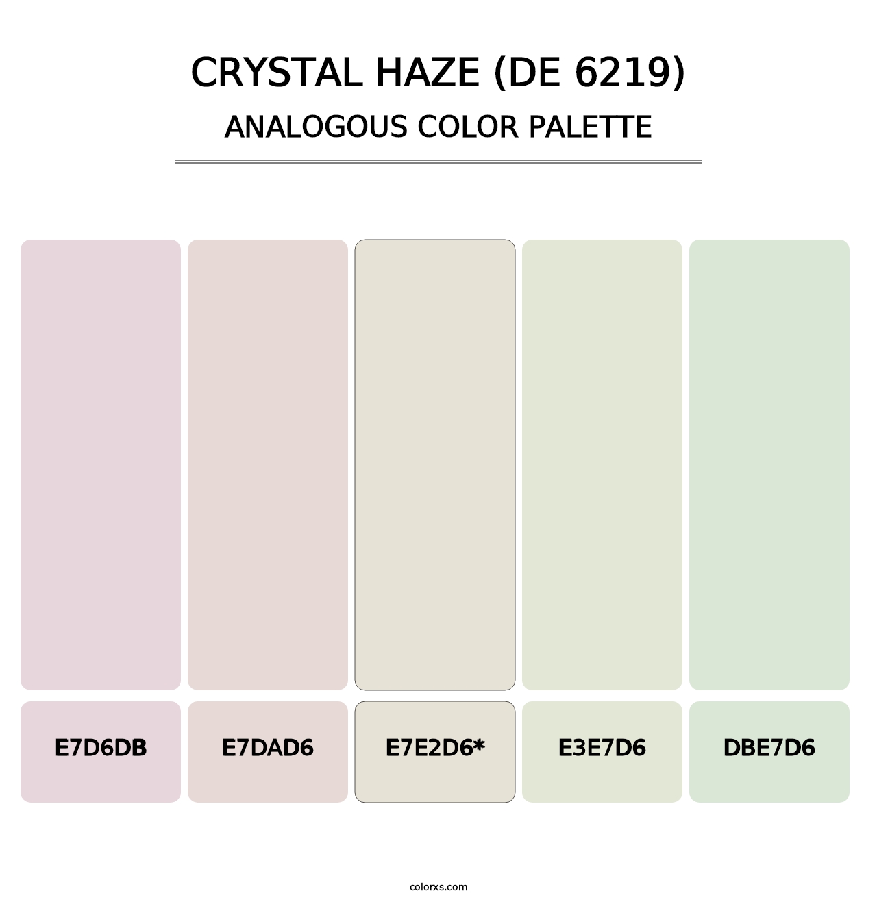 Crystal Haze (DE 6219) - Analogous Color Palette