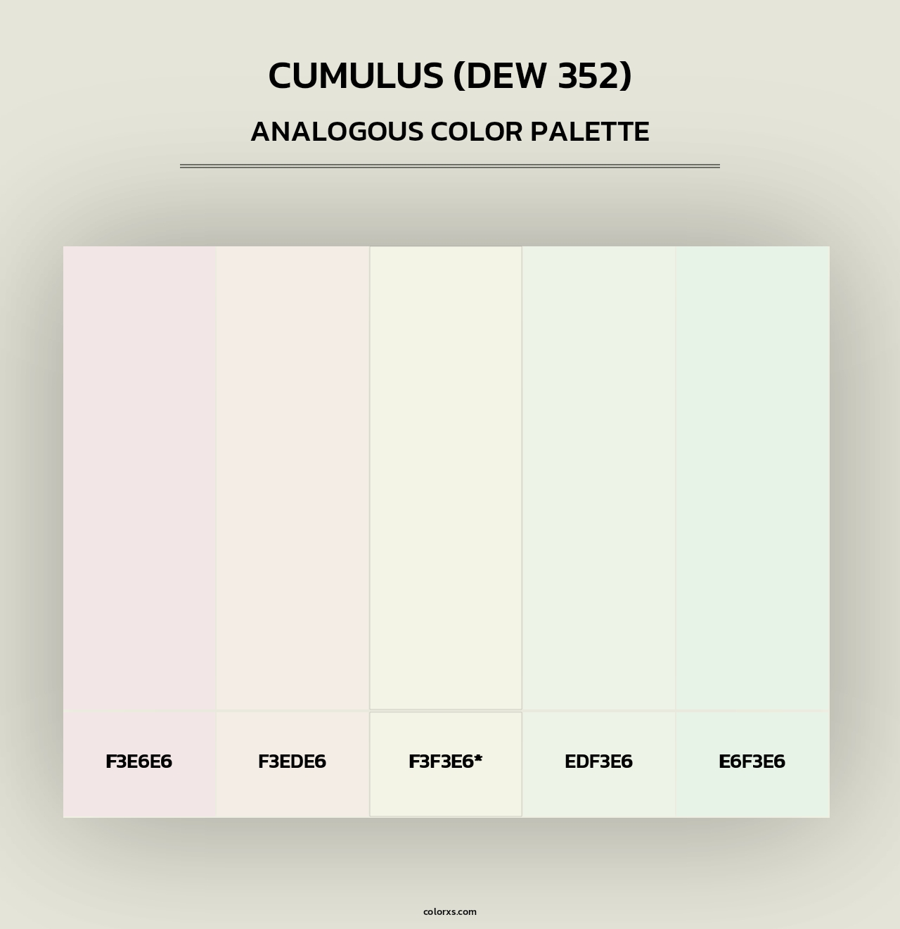 Cumulus (DEW 352) - Analogous Color Palette