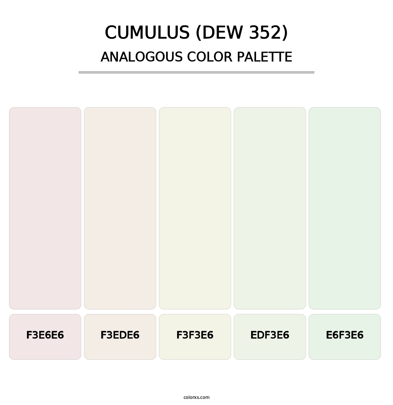 Cumulus (DEW 352) - Analogous Color Palette