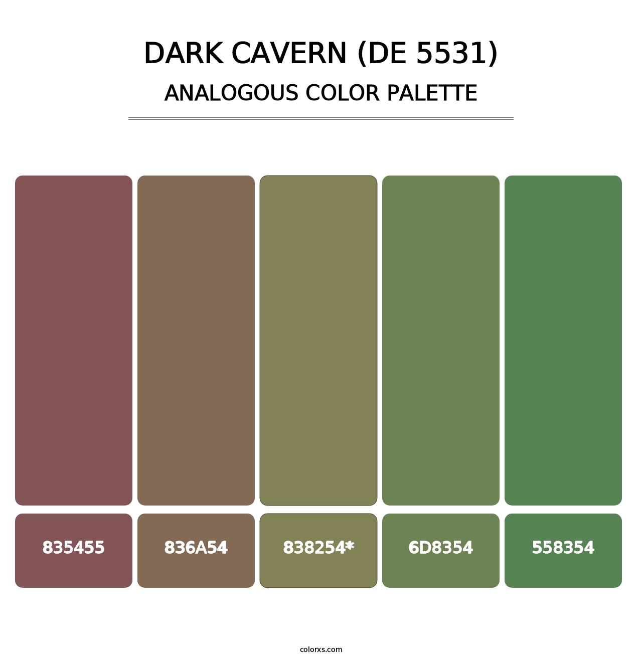 Dark Cavern (DE 5531) - Analogous Color Palette