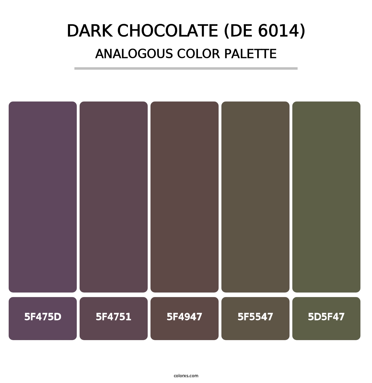 Dark Chocolate (DE 6014) - Analogous Color Palette