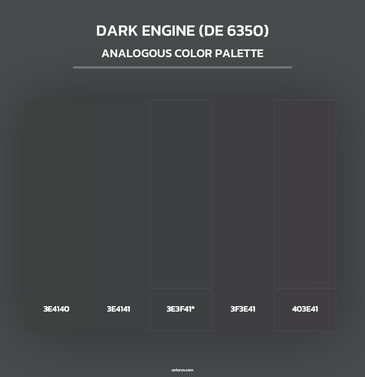 Dark Engine (DE 6350) - Analogous Color Palette