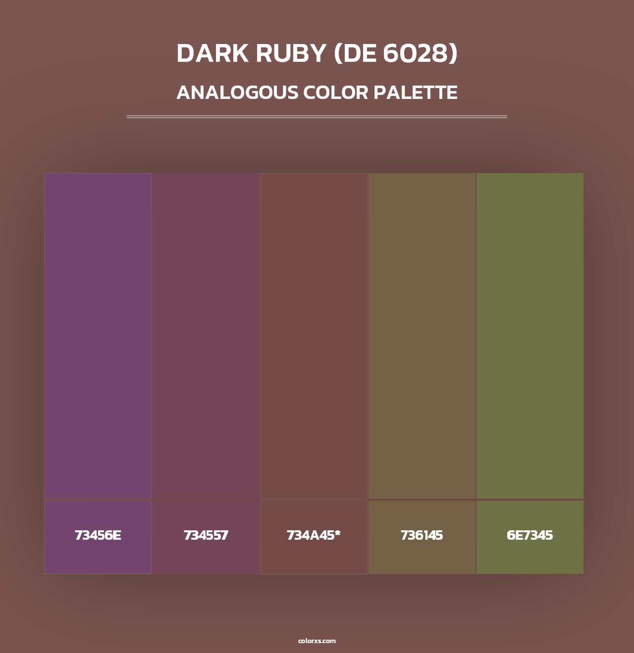 Dark Ruby (DE 6028) - Analogous Color Palette