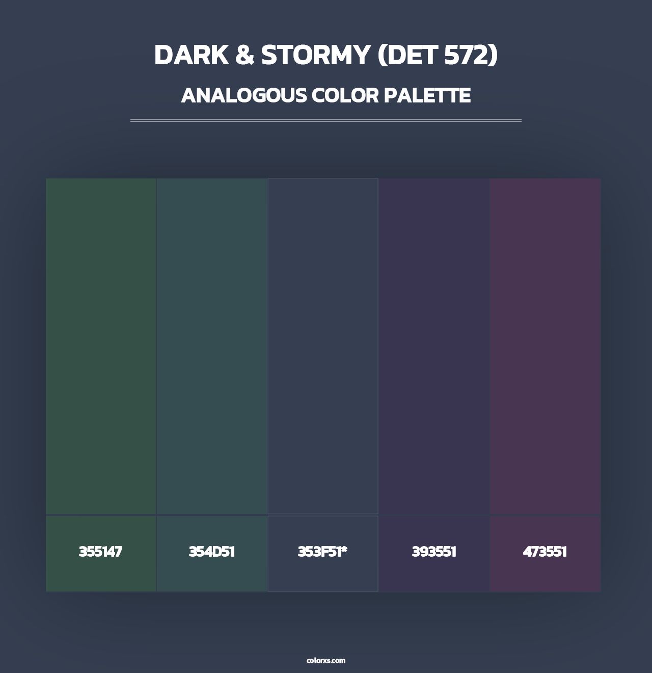 Dark & Stormy (DET 572) - Analogous Color Palette