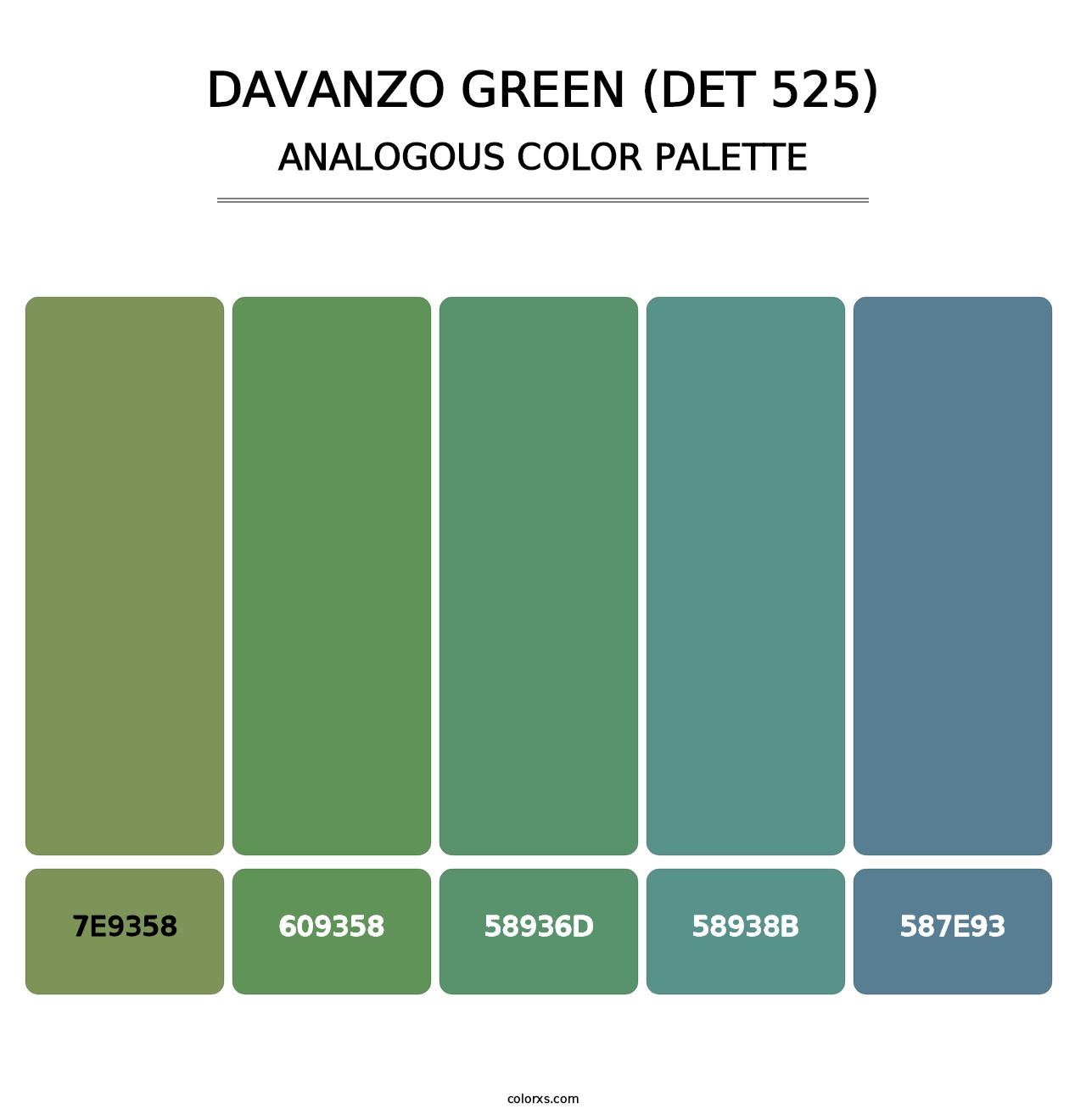 DaVanzo Green (DET 525) - Analogous Color Palette