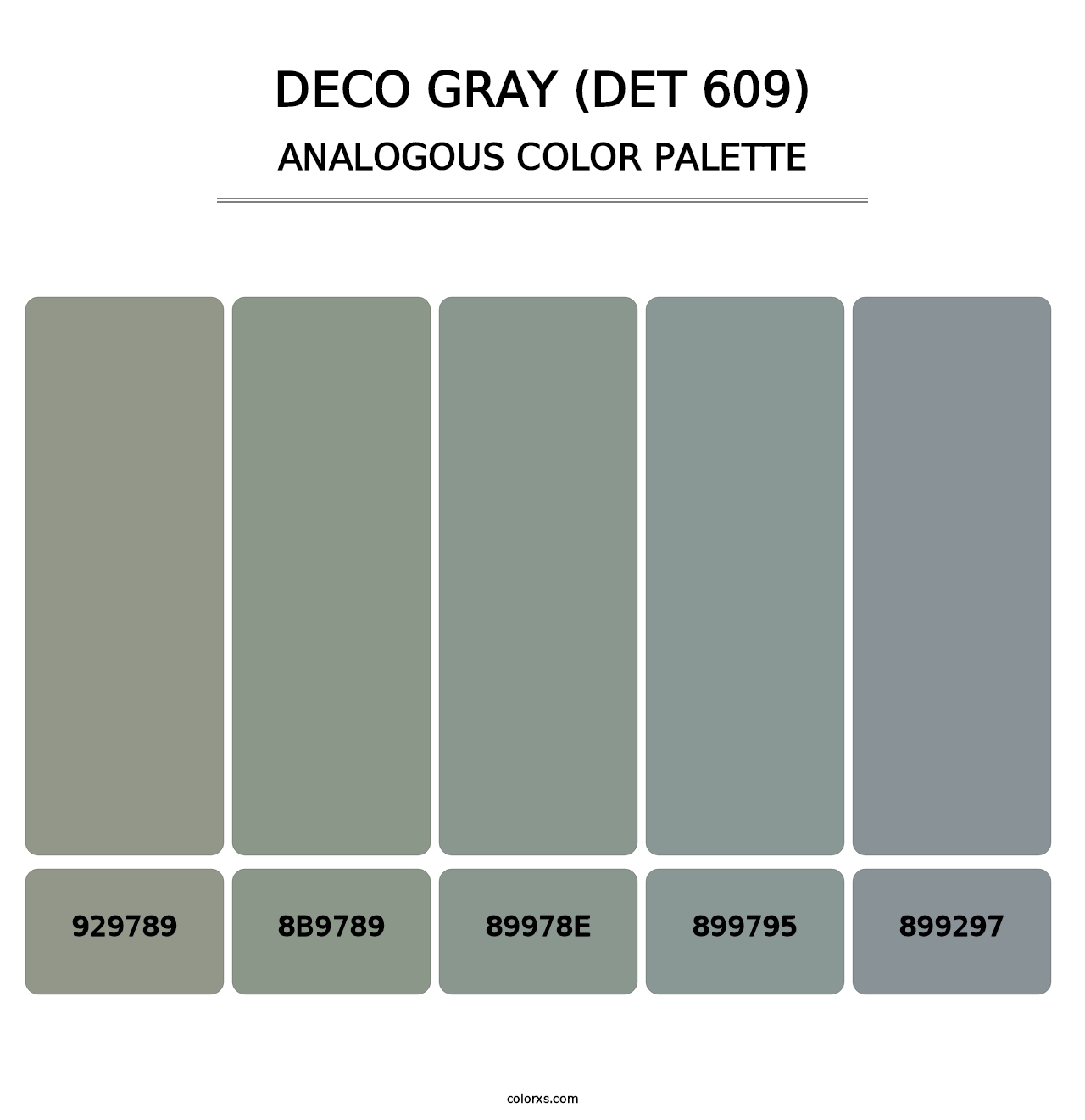 Deco Gray (DET 609) - Analogous Color Palette