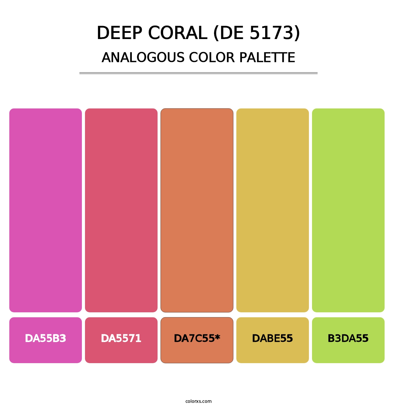 Deep Coral (DE 5173) - Analogous Color Palette