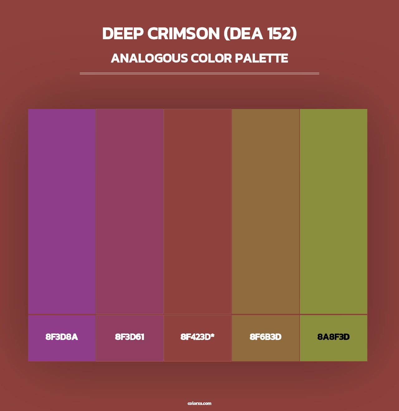 Deep Crimson (DEA 152) - Analogous Color Palette
