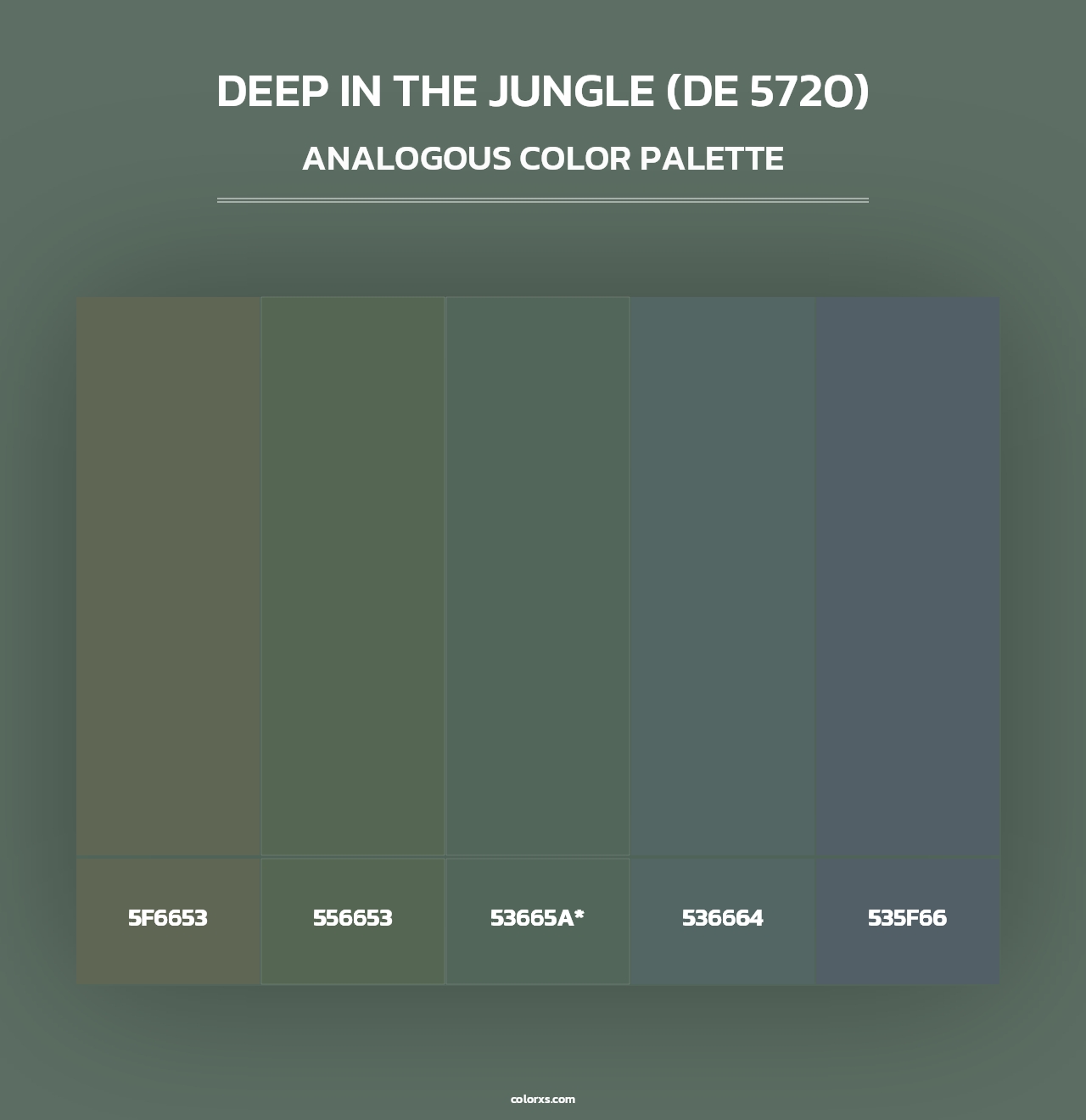 Deep in the Jungle (DE 5720) - Analogous Color Palette