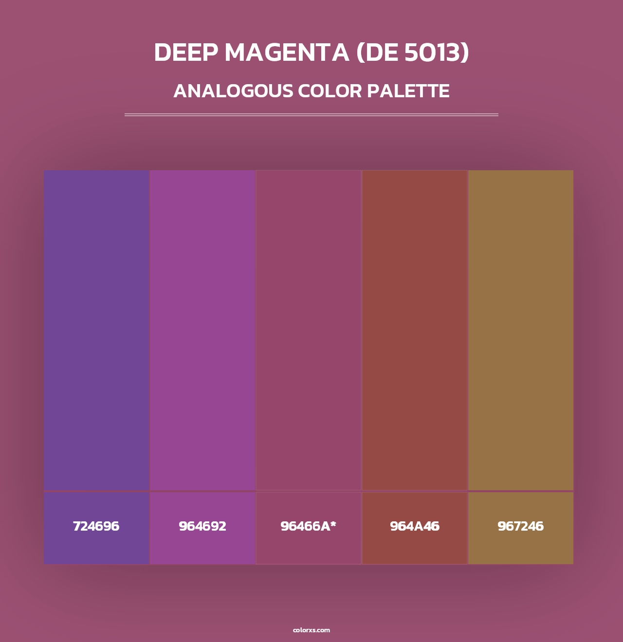 Deep Magenta (DE 5013) - Analogous Color Palette