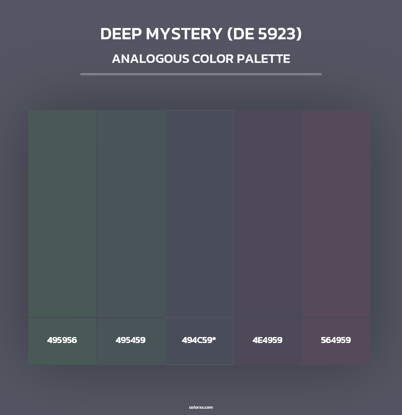 Deep Mystery (DE 5923) - Analogous Color Palette