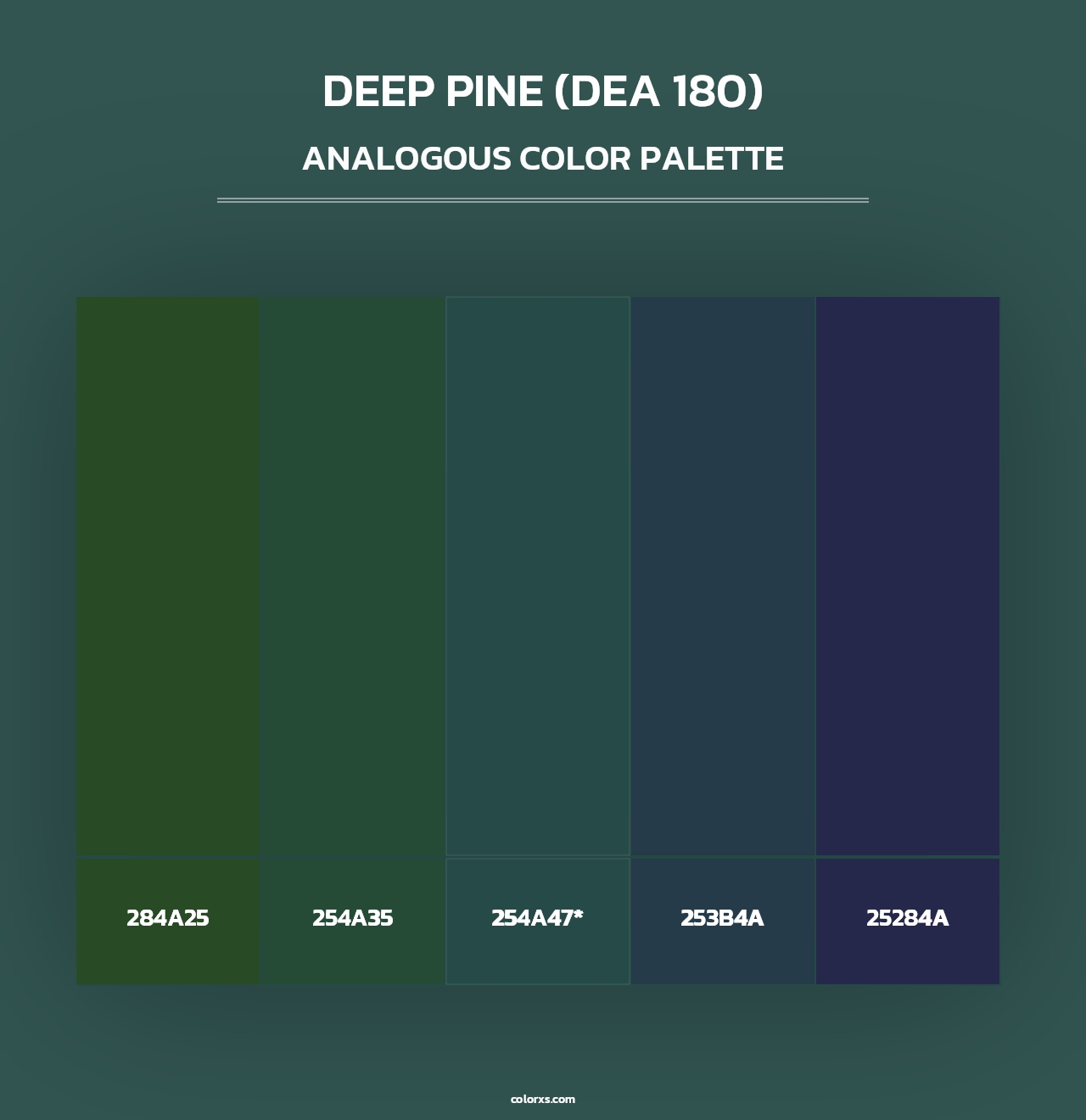 Deep Pine (DEA 180) - Analogous Color Palette