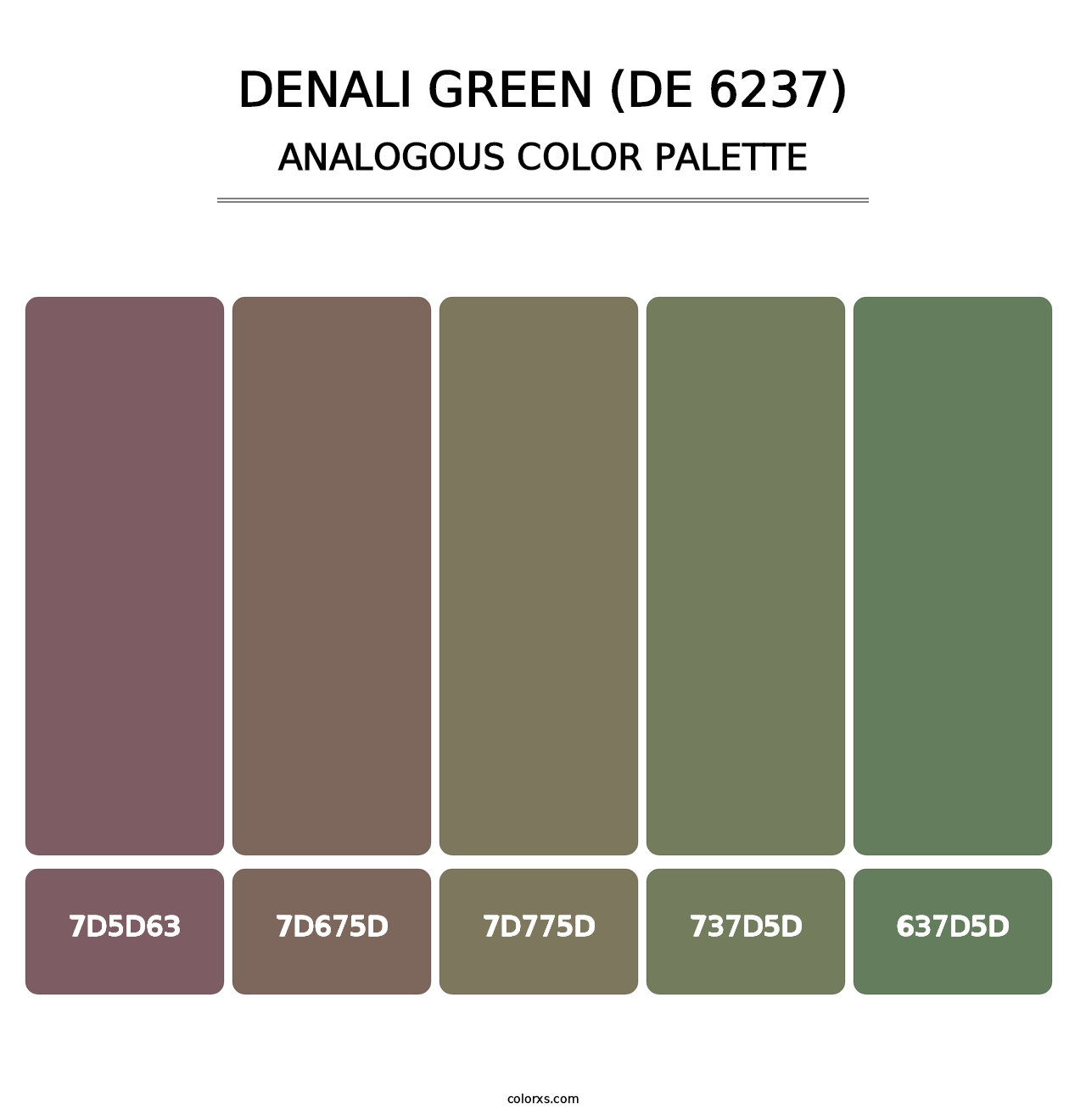 Denali Green (DE 6237) - Analogous Color Palette