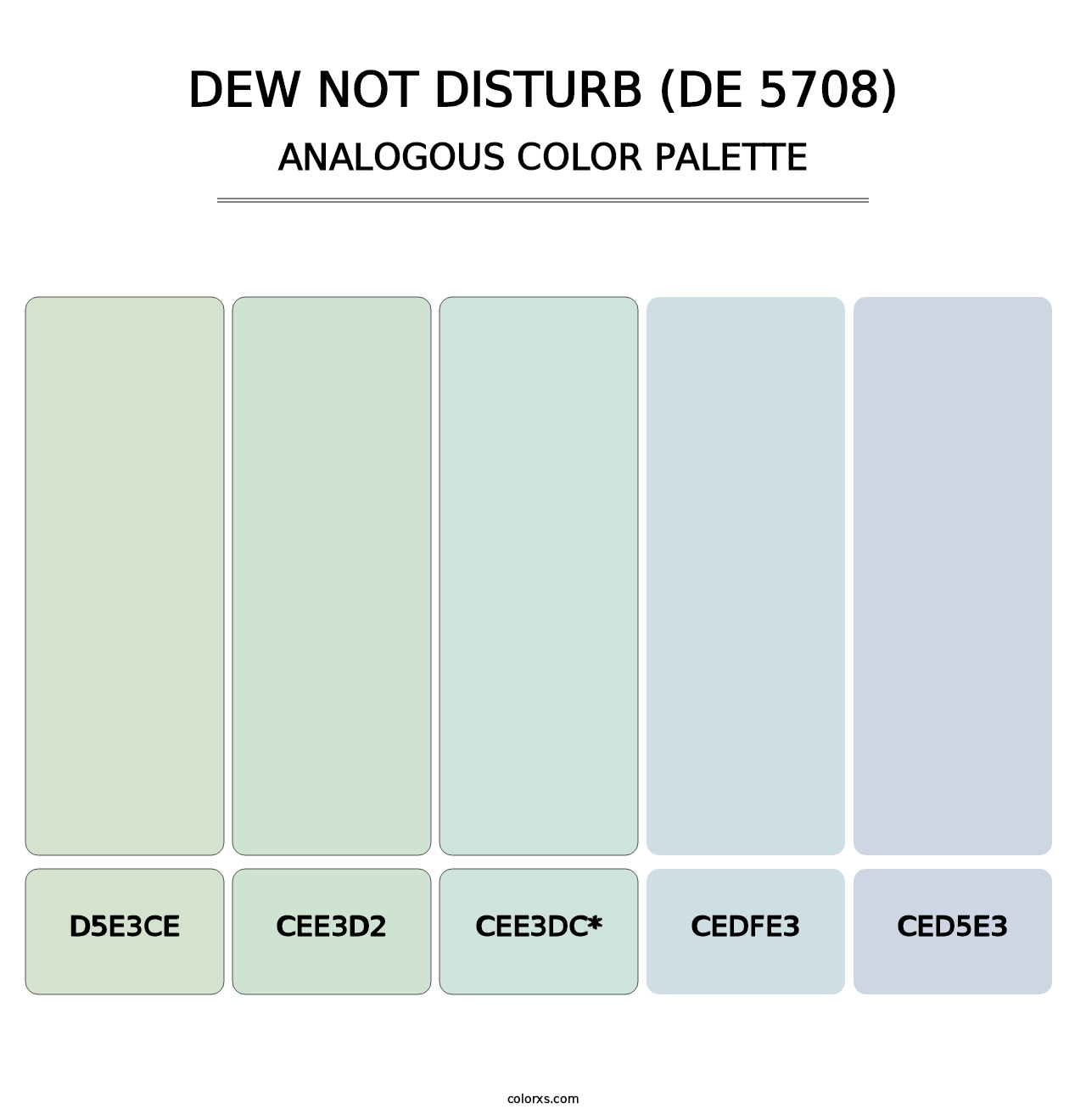 Dew Not Disturb (DE 5708) - Analogous Color Palette