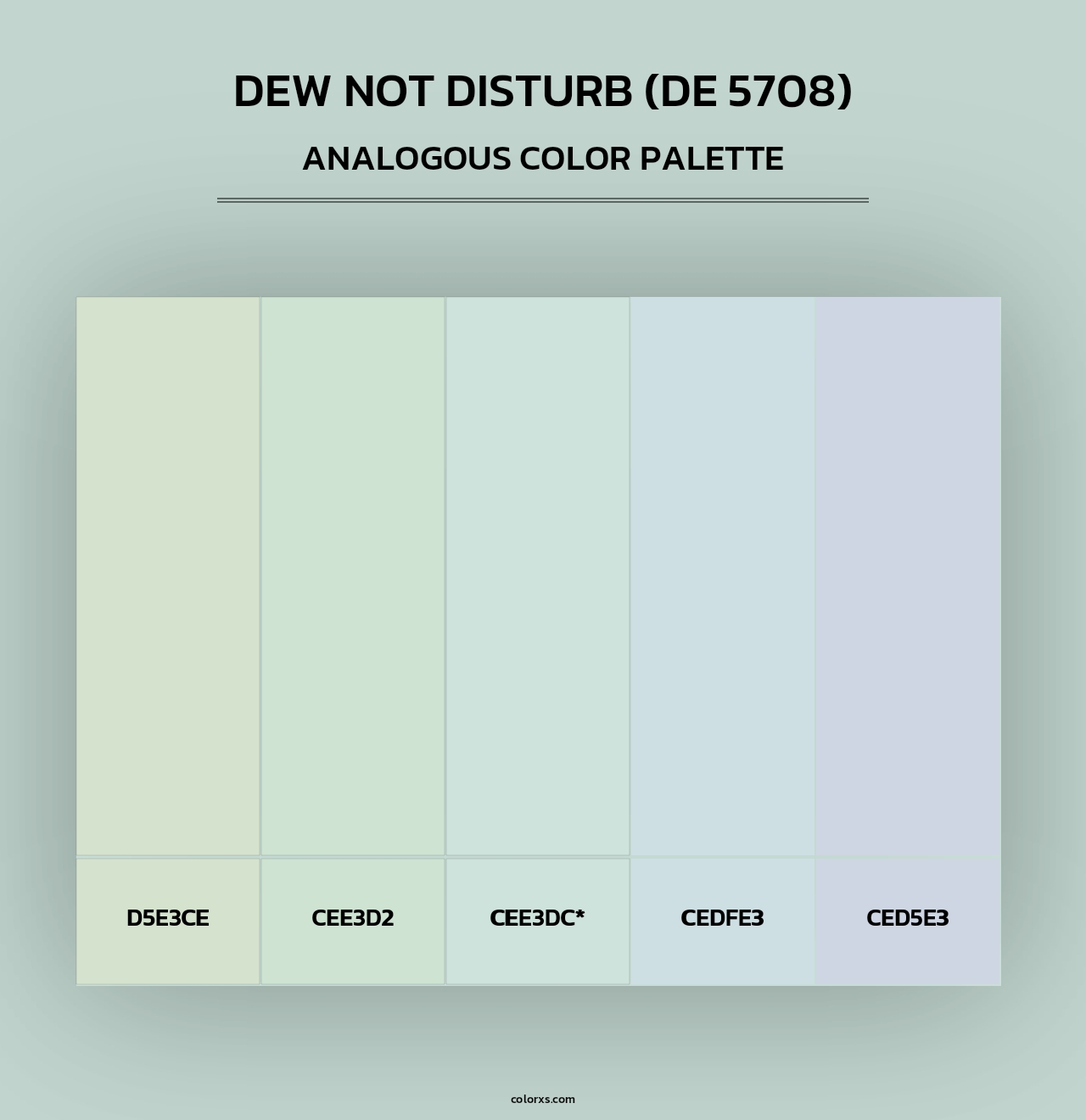 Dew Not Disturb (DE 5708) - Analogous Color Palette