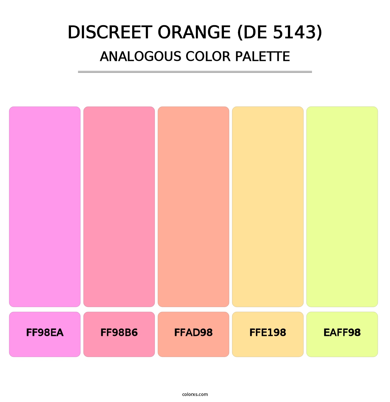 Discreet Orange (DE 5143) - Analogous Color Palette