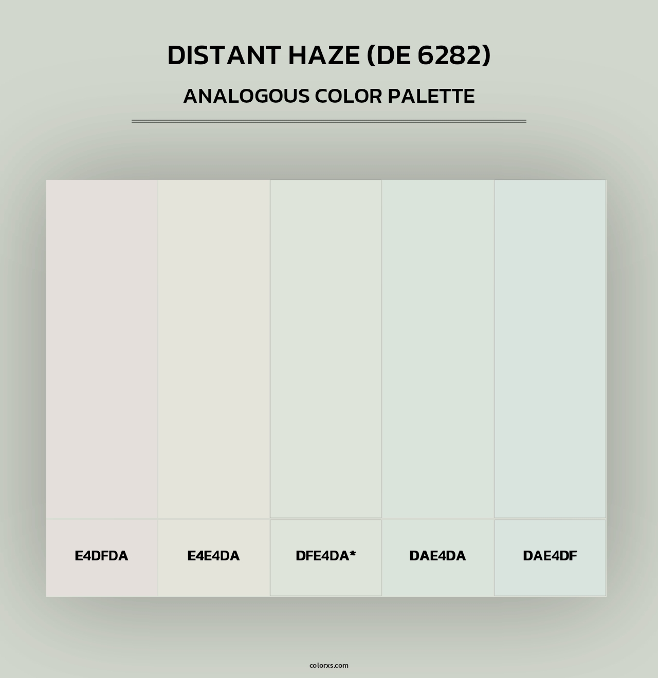 Distant Haze (DE 6282) - Analogous Color Palette