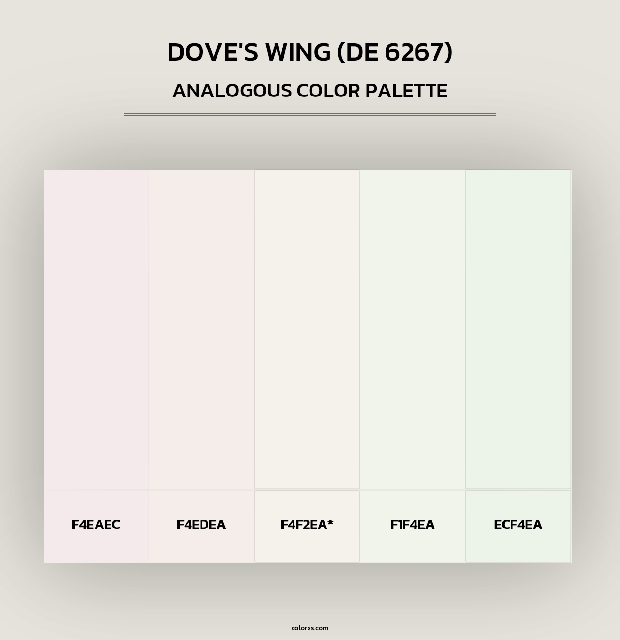 Dove's Wing (DE 6267) - Analogous Color Palette