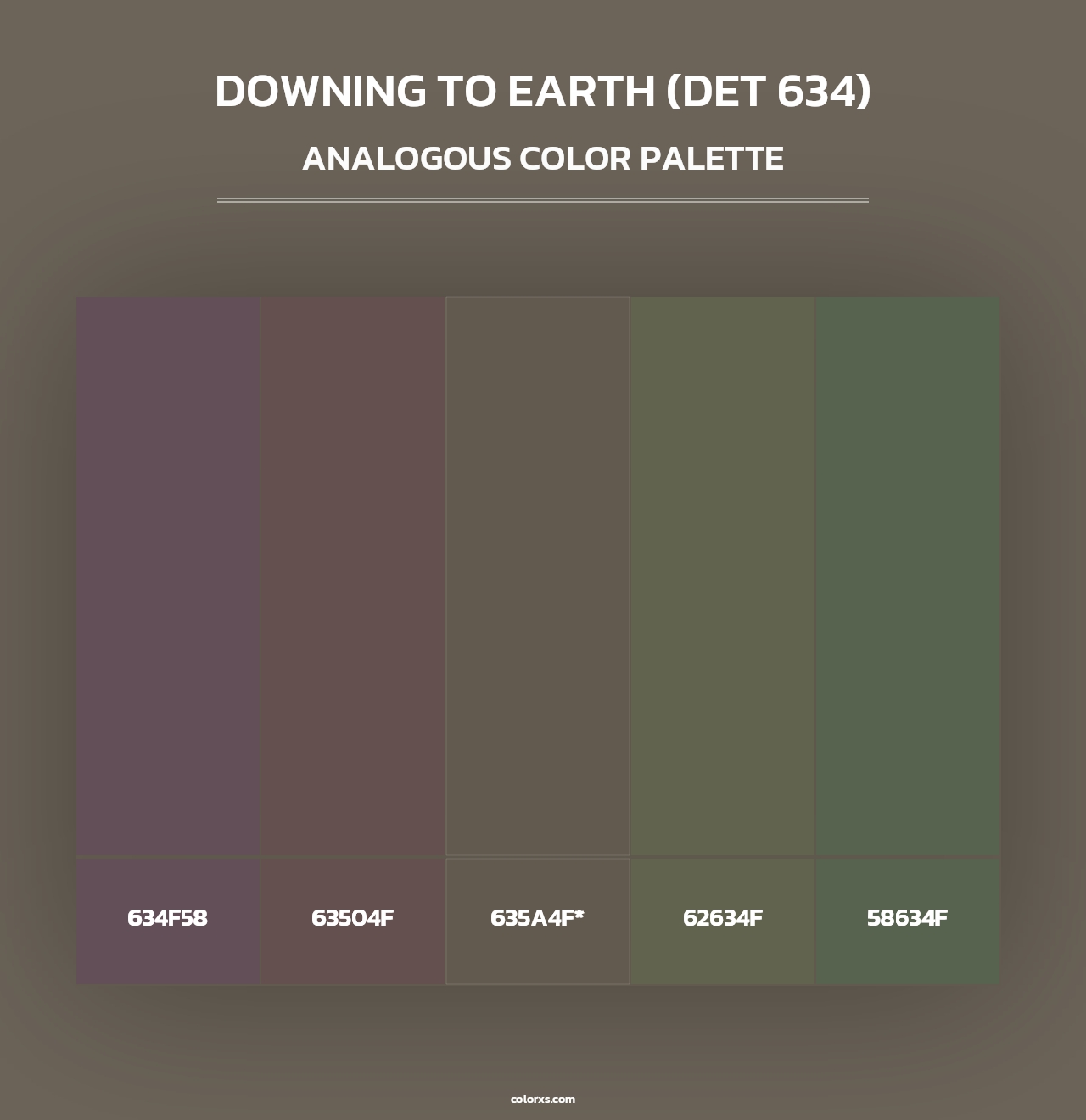 Downing to Earth (DET 634) - Analogous Color Palette