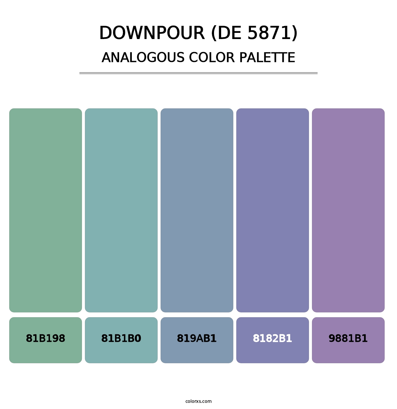 Downpour (DE 5871) - Analogous Color Palette