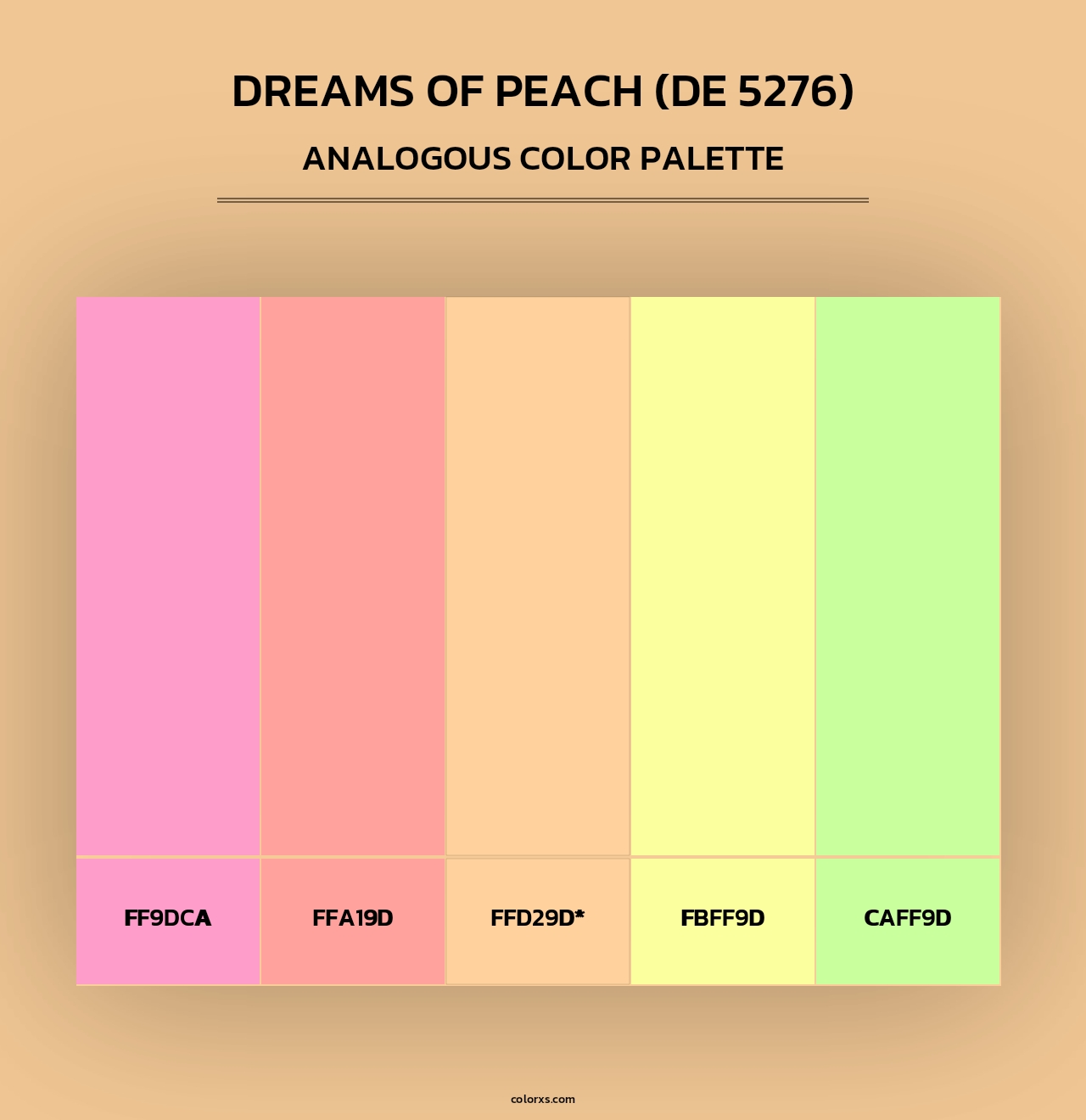 Dreams of Peach (DE 5276) - Analogous Color Palette