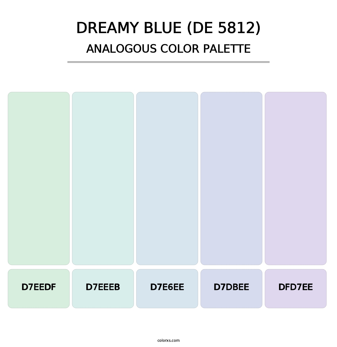 Dreamy Blue (DE 5812) - Analogous Color Palette