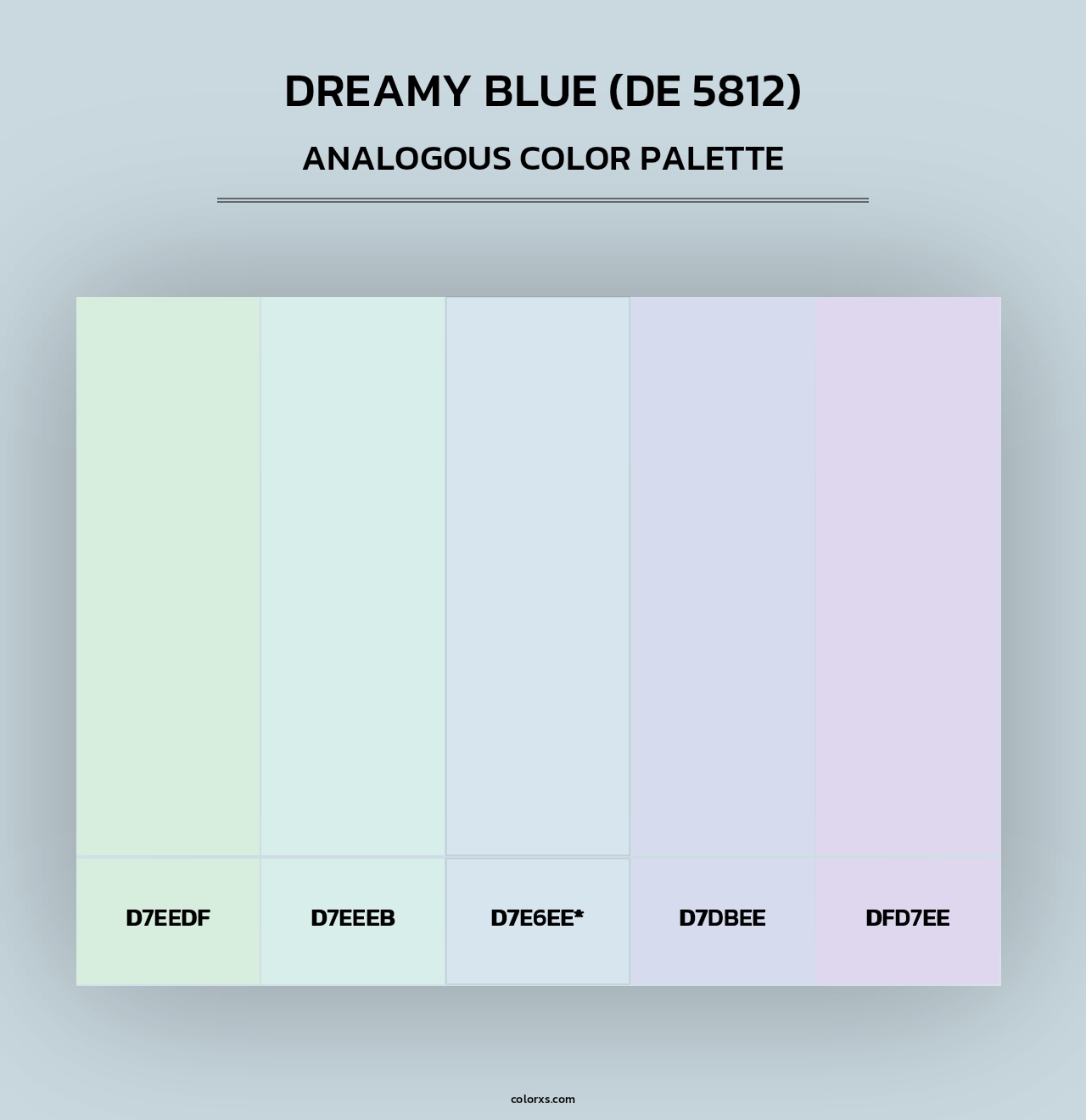 Dreamy Blue (DE 5812) - Analogous Color Palette