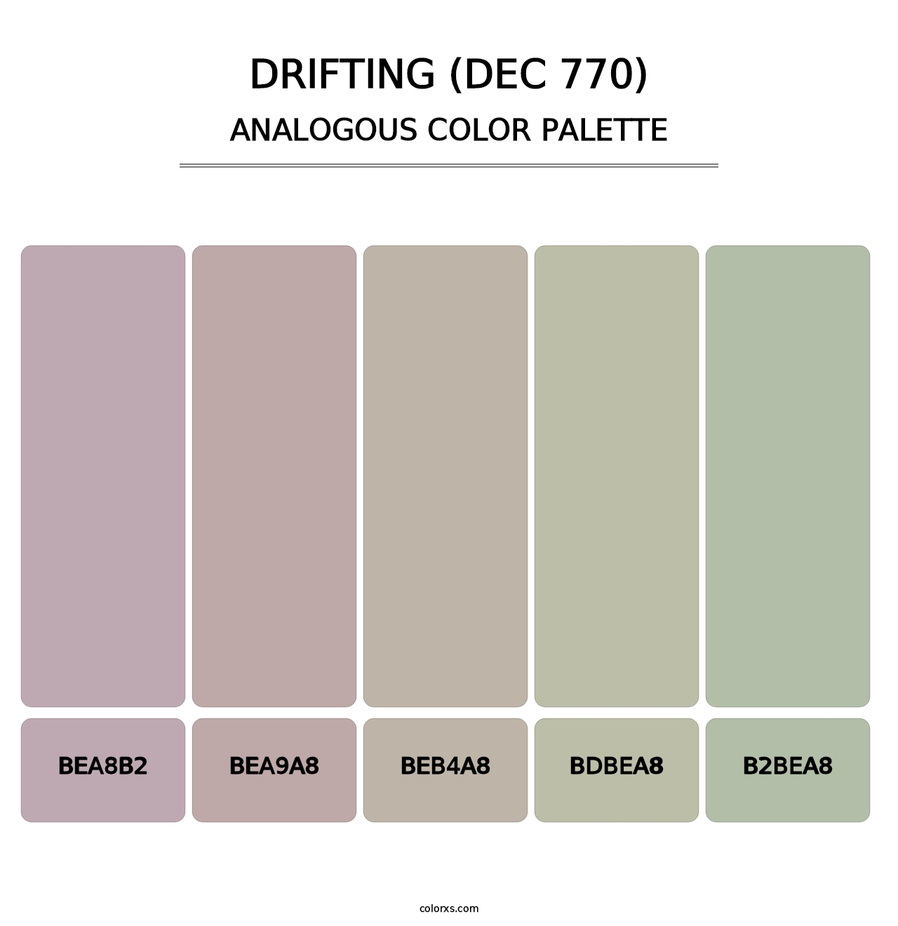 Drifting (DEC 770) - Analogous Color Palette
