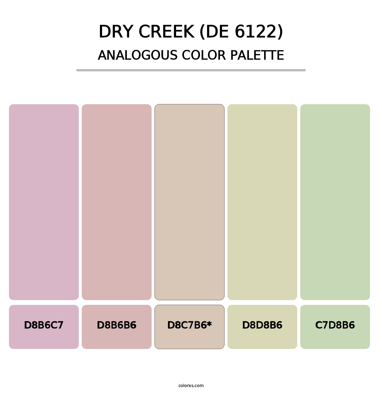 Dry Creek (DE 6122) - Analogous Color Palette