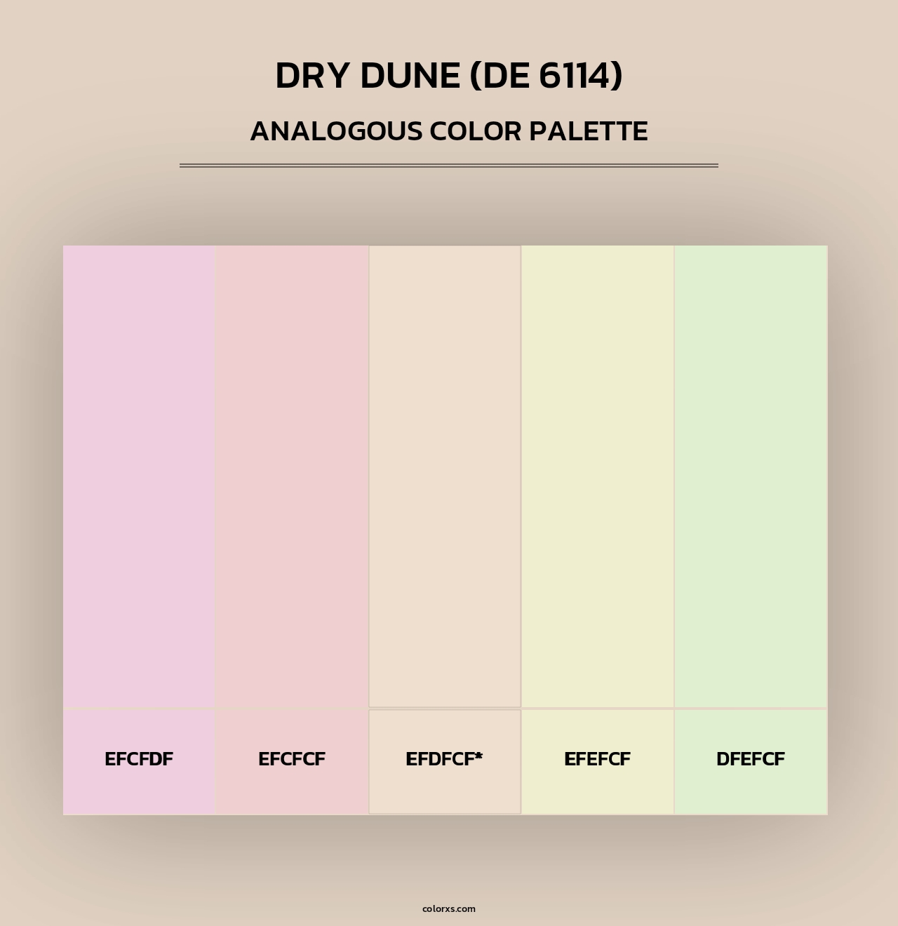 Dry Dune (DE 6114) - Analogous Color Palette