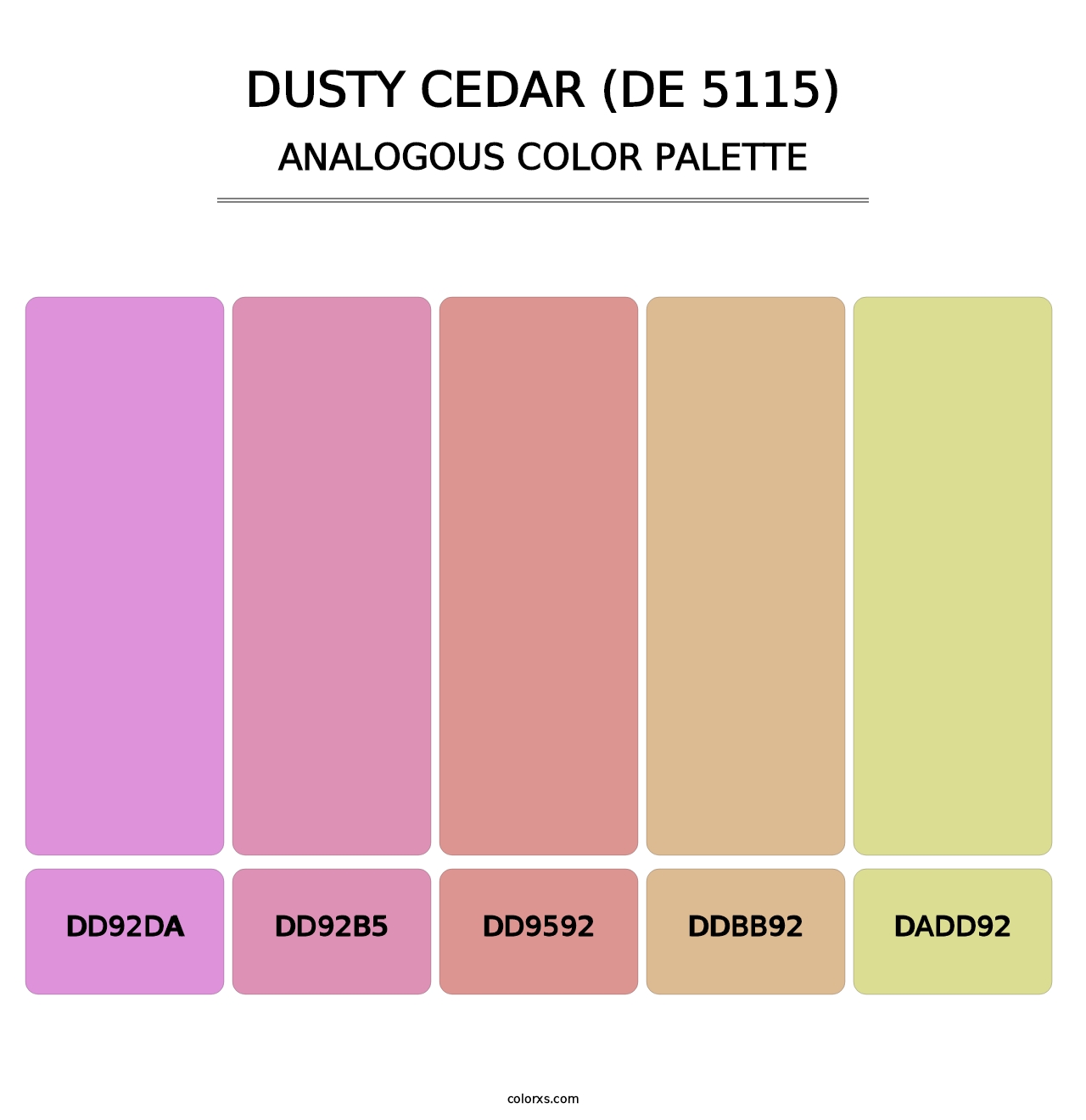 Dusty Cedar (DE 5115) - Analogous Color Palette