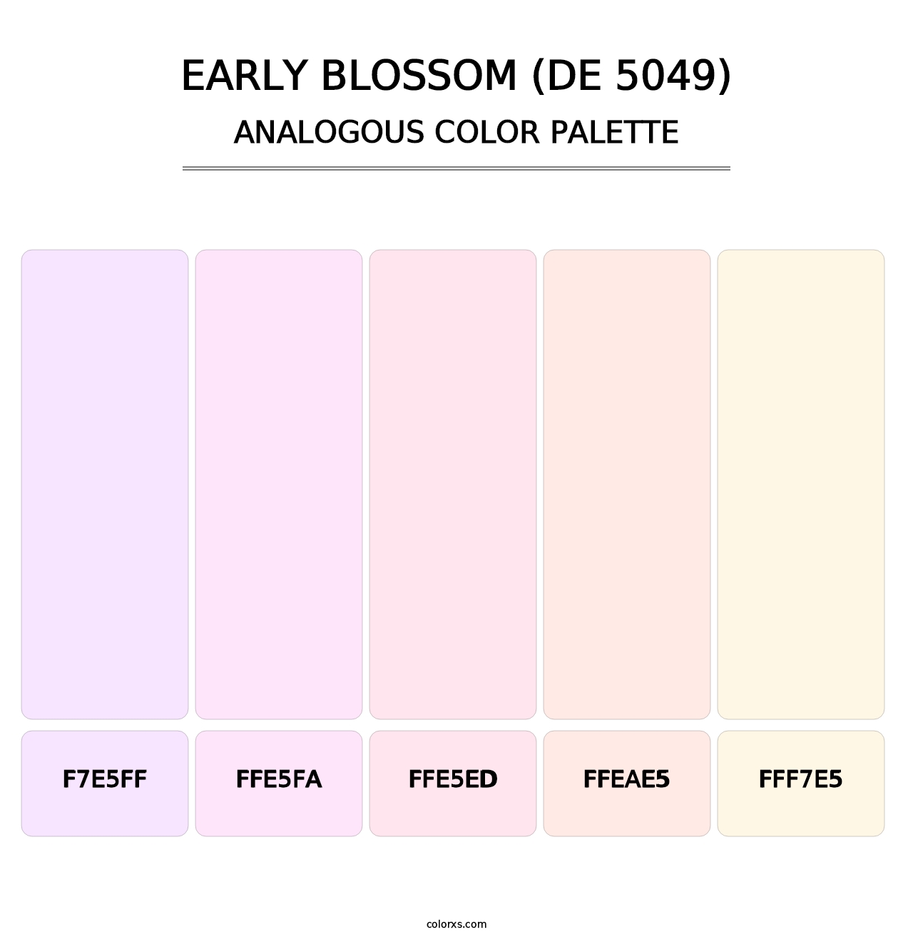 Early Blossom (DE 5049) - Analogous Color Palette