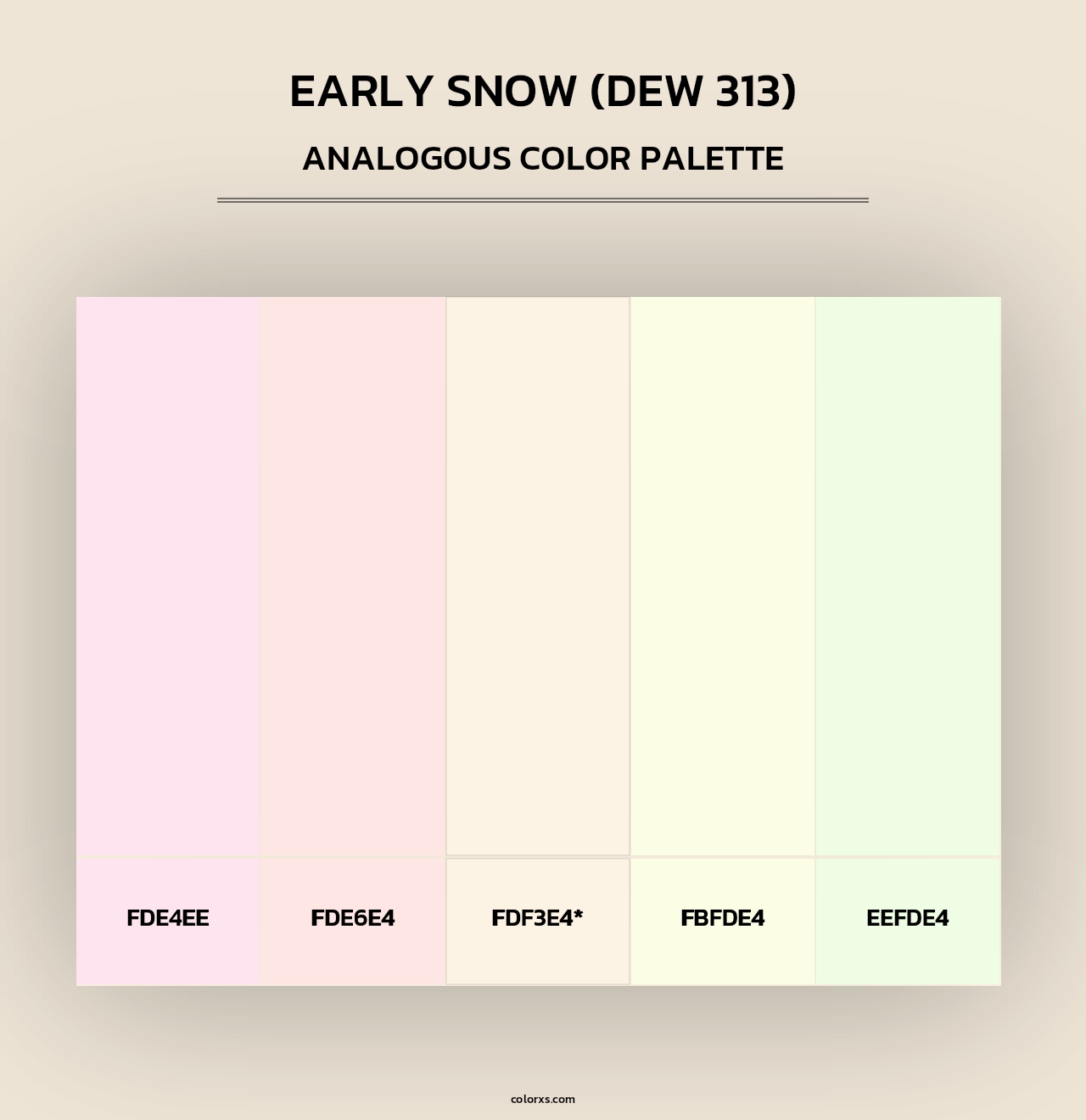 Early Snow (DEW 313) - Analogous Color Palette