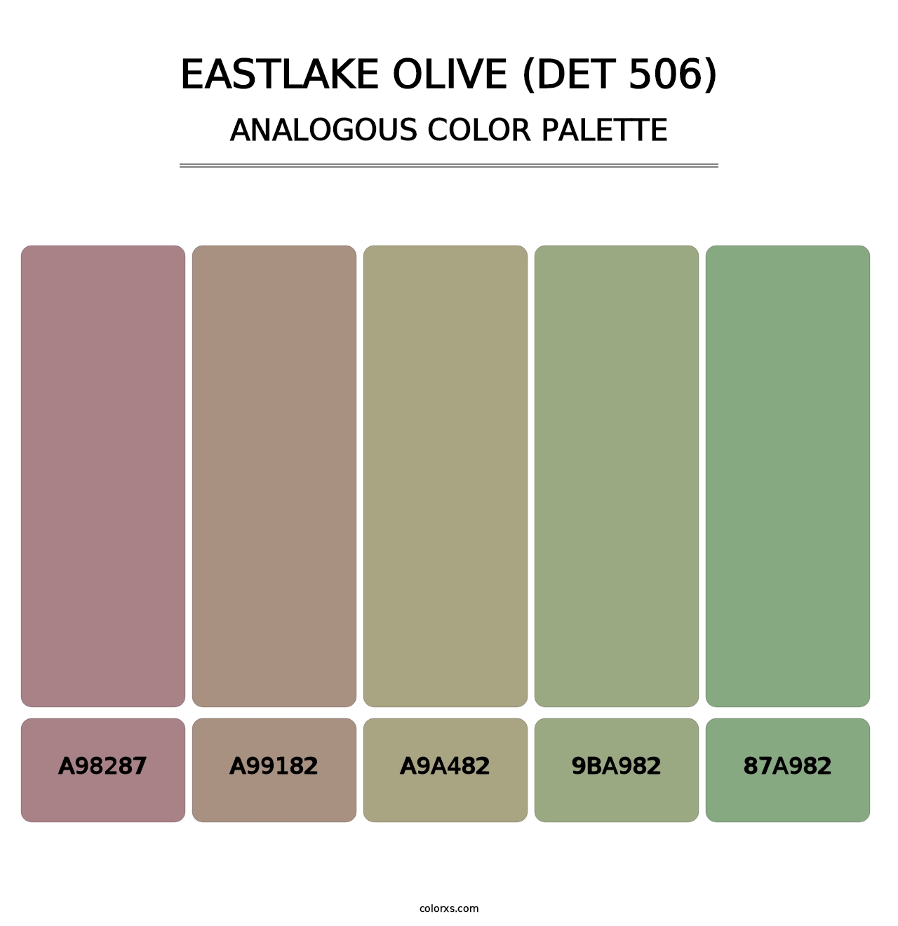 Eastlake Olive (DET 506) - Analogous Color Palette