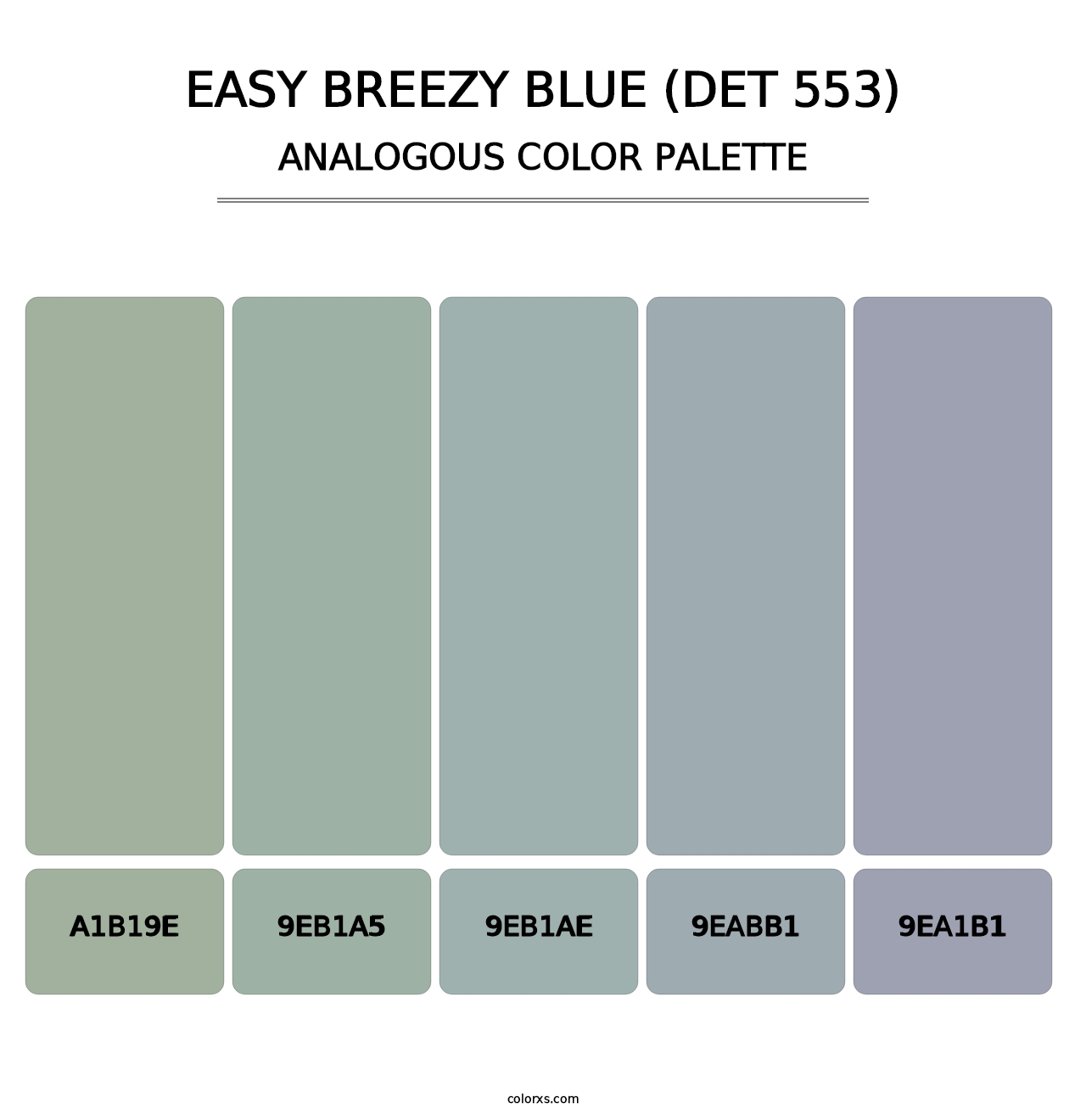 Easy Breezy Blue (DET 553) - Analogous Color Palette
