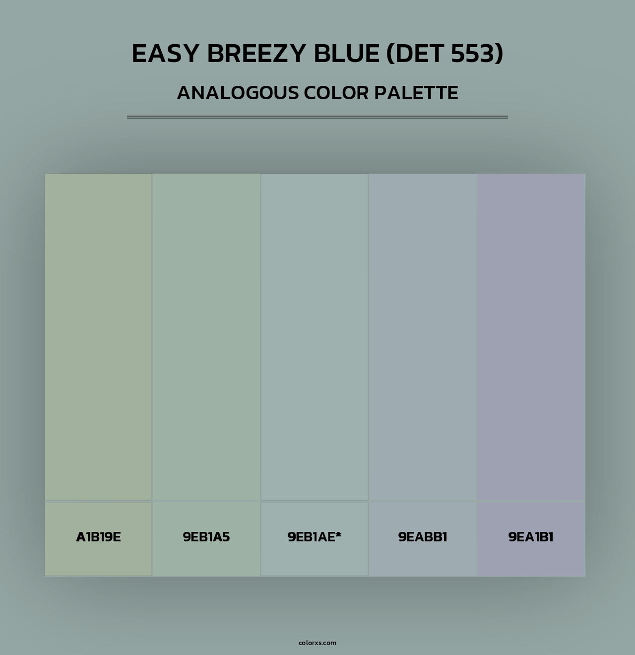 Easy Breezy Blue (DET 553) - Analogous Color Palette